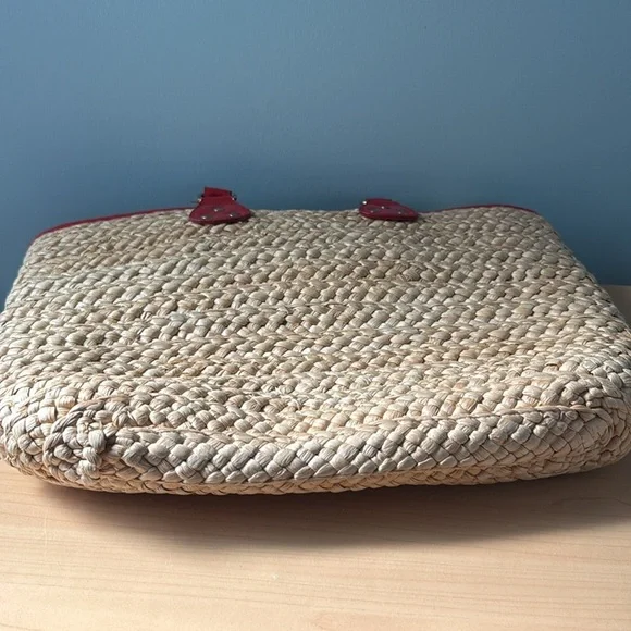 White Stag Paper Straw Handbag , Boho Beach Bags - Picture 8 of 11